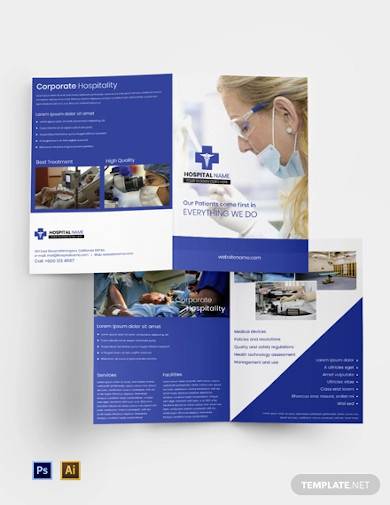 free healthcare bi fold brochure template
