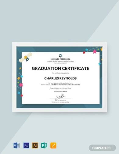 free preschool graduation certificate