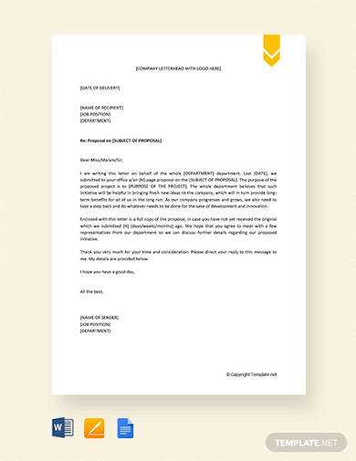 free request letter for approval of proposal