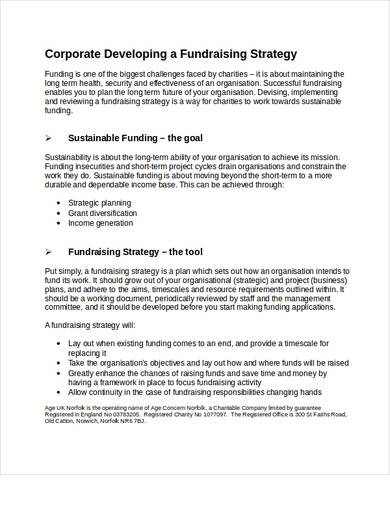fundraising strategy template