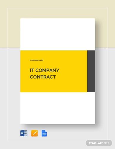 it company contract template