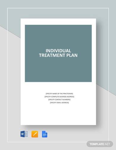 individual treatment plan template