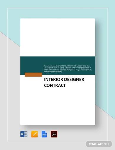 interior design services contract