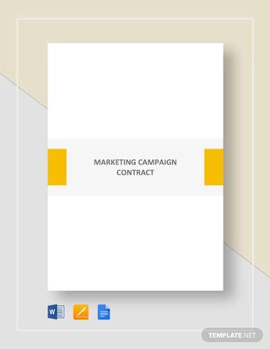 marketing campaign contract sample