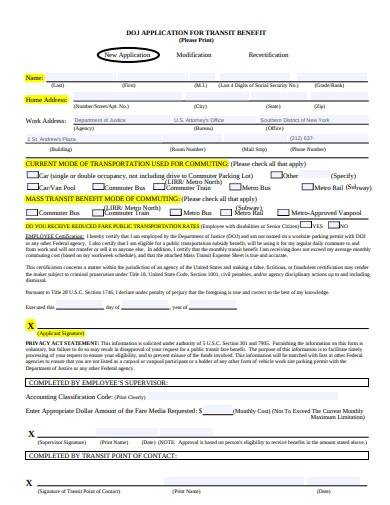 metro pass benefit request form sample