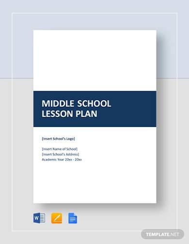 middle school lesson plan template