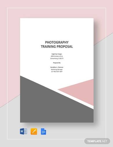 photography training proposal template