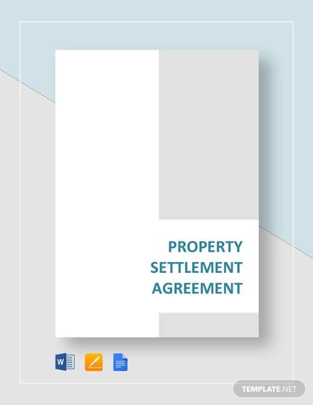 property settlement agreement template