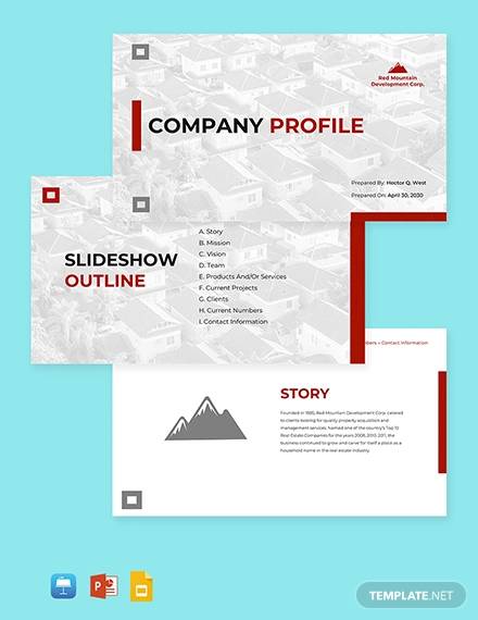 Real Estate Company Profile Sample SampleTemplates