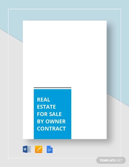 real estate for sale by owner contract template