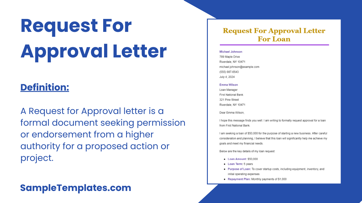 Request For Approval Letter