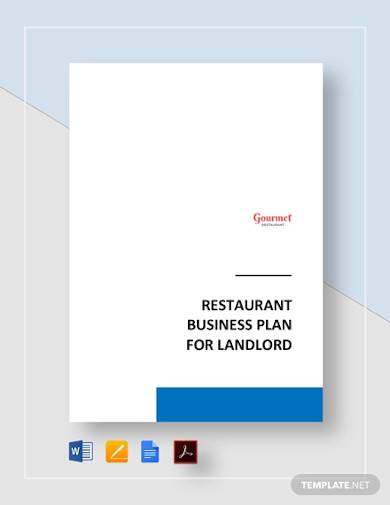 restaurant business plan for landlord