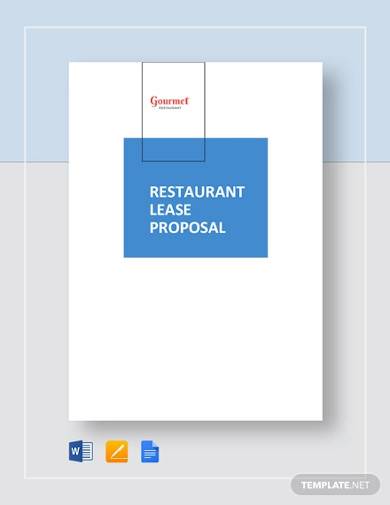restaurant lease proposal template