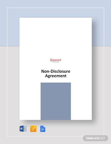 restaurant non disclosure agreement template