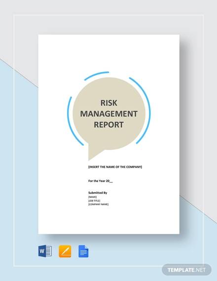 risk management report template