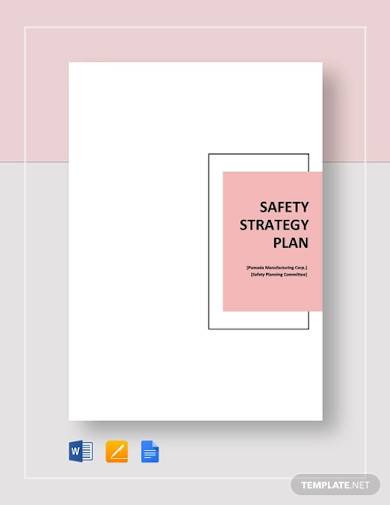 safety strategy plan template