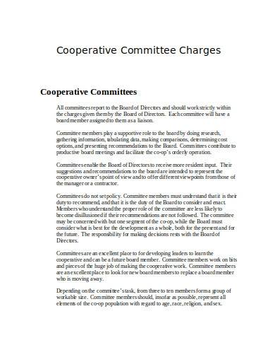 sample cooperative committee policy