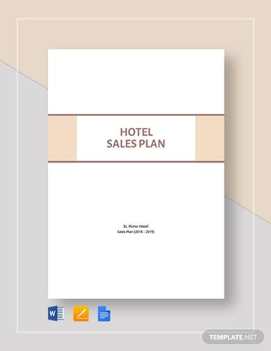 sample hotel sales plan template