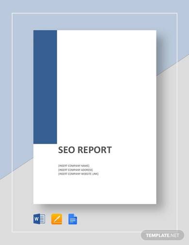 sample seo report template