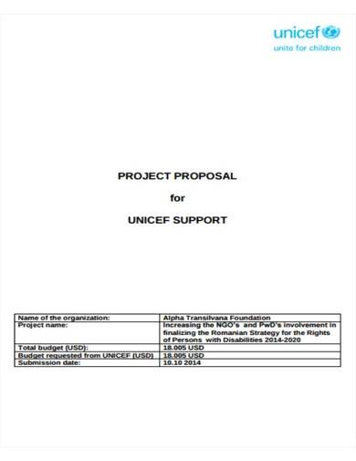 sample unicef project proposal