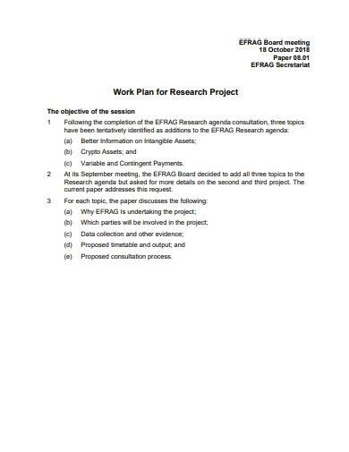 work methodology and research plan