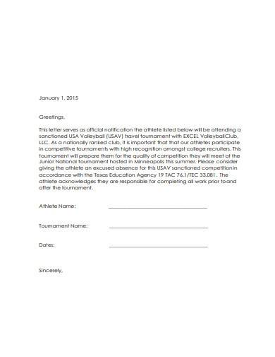 FREE 14 School Excuse Letter Samples Templates In Word PDF   School Absence Excuse Letter 