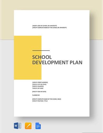 school development plan template