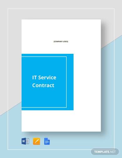simple it service contract template