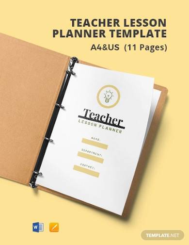 teacher lesson planner template
