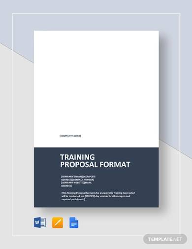 training proposal format template