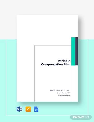 variable compensation plan template