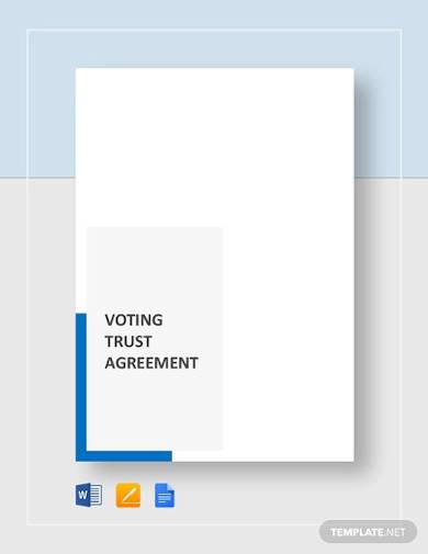 voting trust agreement sample