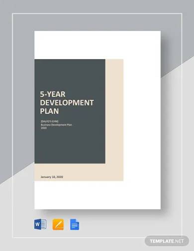 5 year development plan template