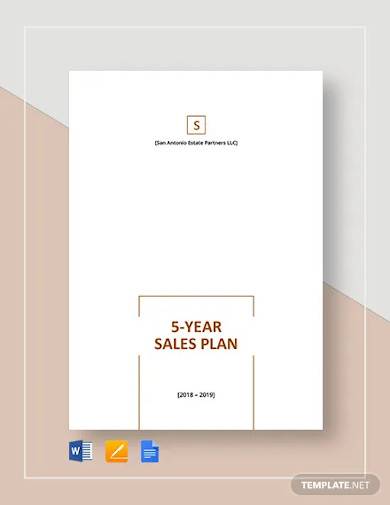 5 year sales plan template