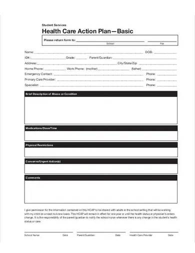 basic health care action plan