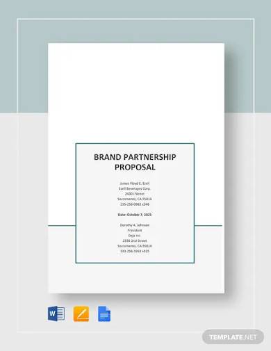 brand partnership proposal template