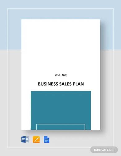 business sales plan template