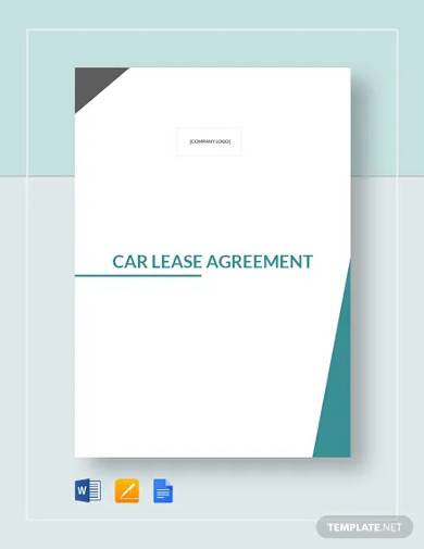 car lease agreement template