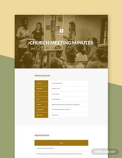 church meeting minutes template