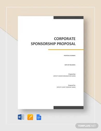 corporate sponsorship proposal
