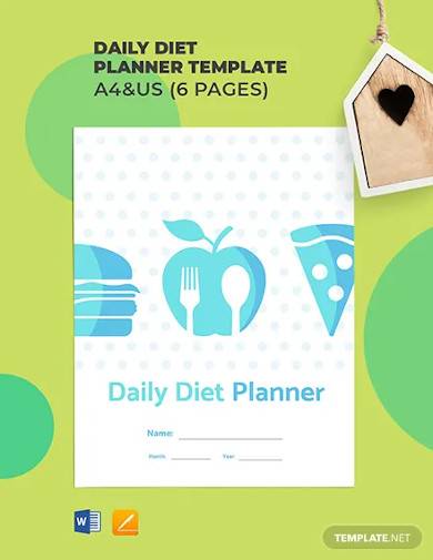 daily diet planner template