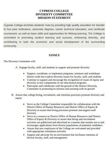 diversity committee mission statement
