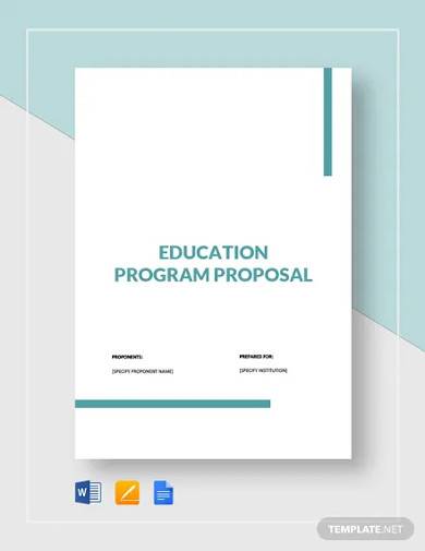 education program proposal template