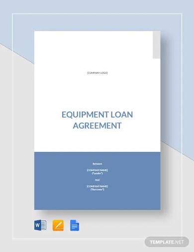 equipment loan agreement template