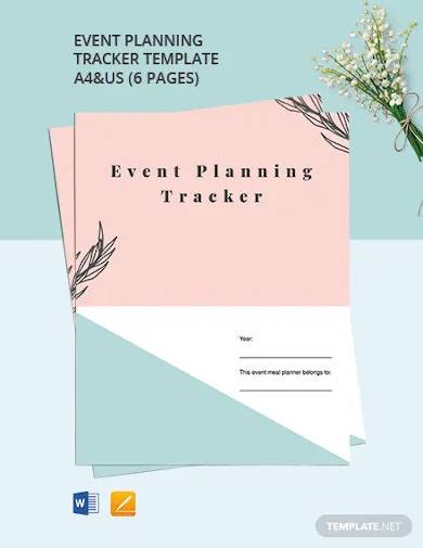 event planning tracker template