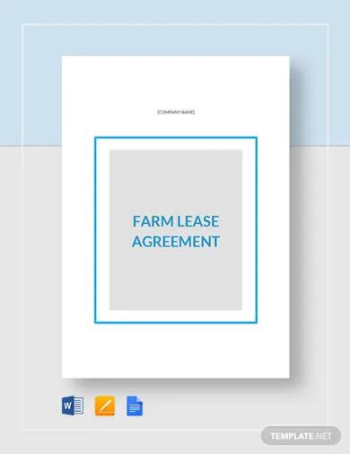 farm lease agreement template