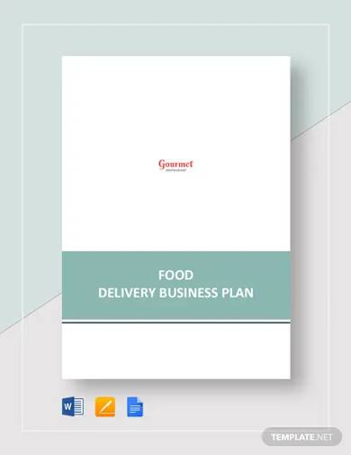 food delivery business plan template