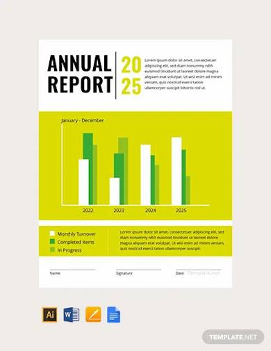 free annual report template