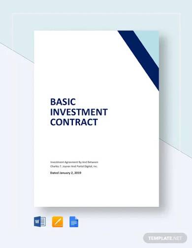 free basic investment contract template