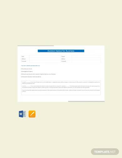 free eviction notice for business template